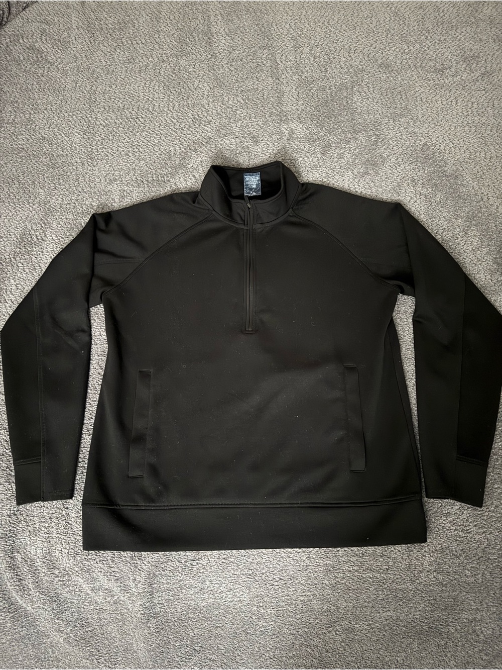 J. America Black Hooded Pullover with Logo Tag